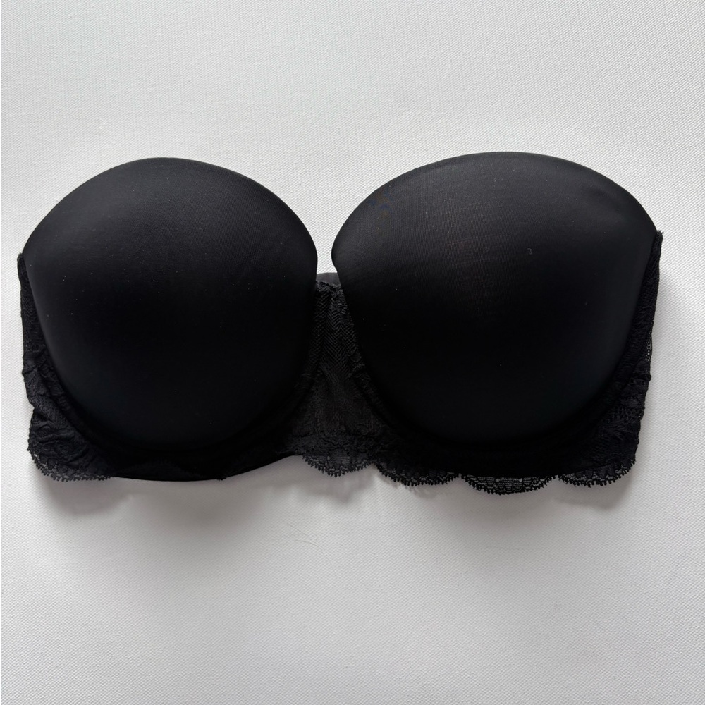 Women's Calvin Klein Black Strapless Bra with Lace Size 32DD